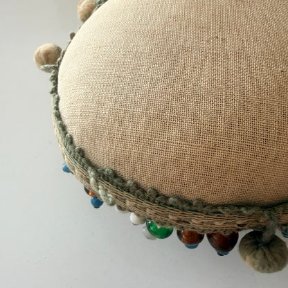 WW1 Coldstream Guards Sweetheart Pin Cushion Beaded Heart Think of Me