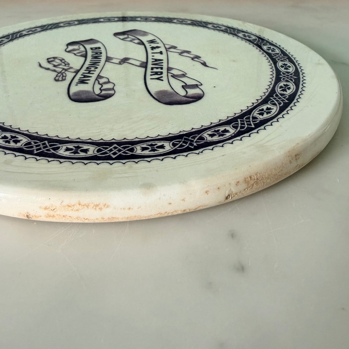 Antique Victorian W. T. Avery Birmingham Ceramic Scale Plate