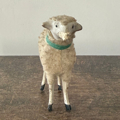 Antique German Putz Sheep Set Erzgebirge Nativity Figures c1920