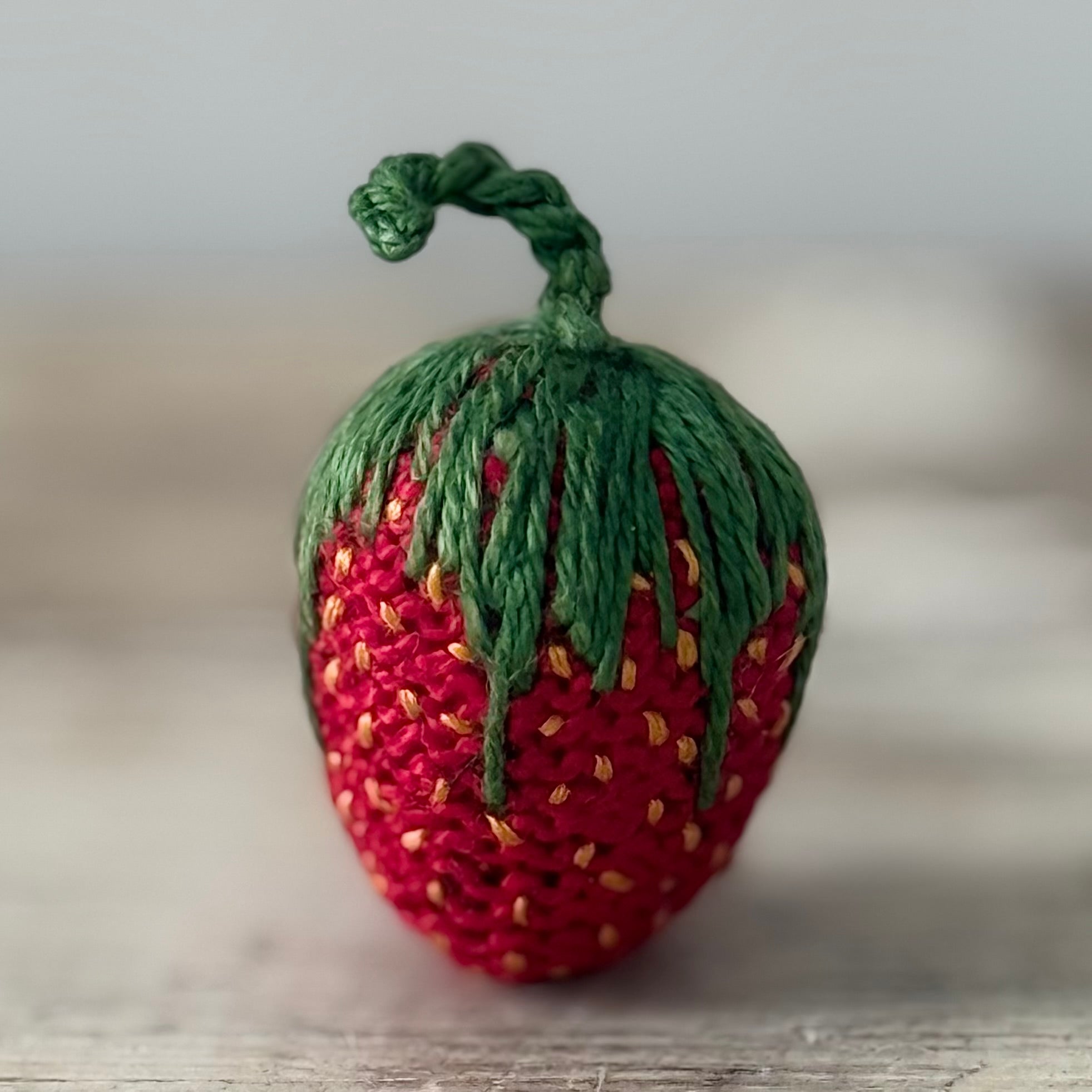 Larger Antique Hand-Worked Strawberry Emery