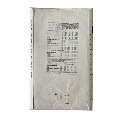 Vogue 7254 Womens Size 6 Nightgown Robe