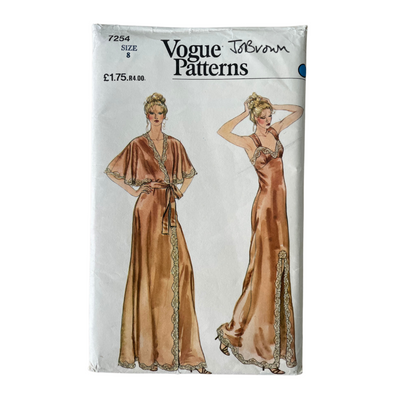 Vogue 7254 Womens Size 6 Nightgown Robe