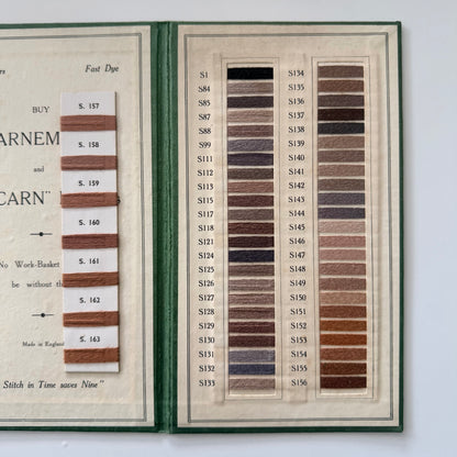 Vintage Darnem Silks &amp; Silcarn Mendings Thread Shade Sample Book