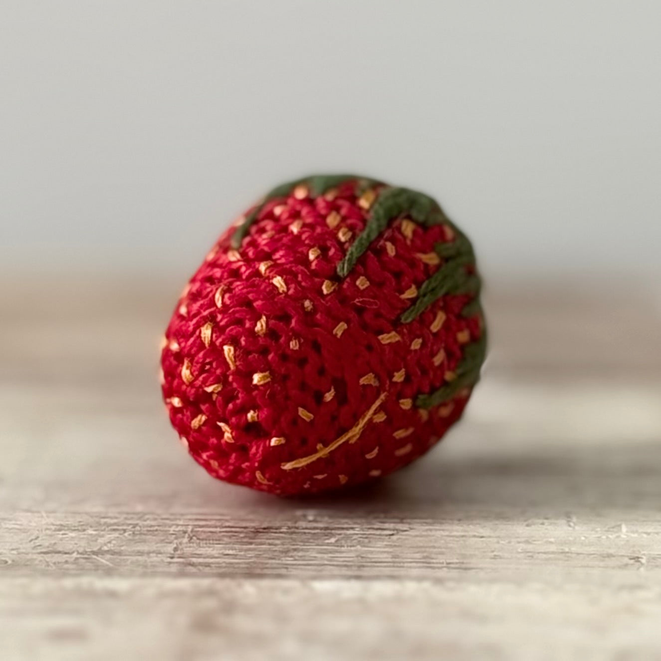 Larger Antique Hand-Worked Strawberry Emery