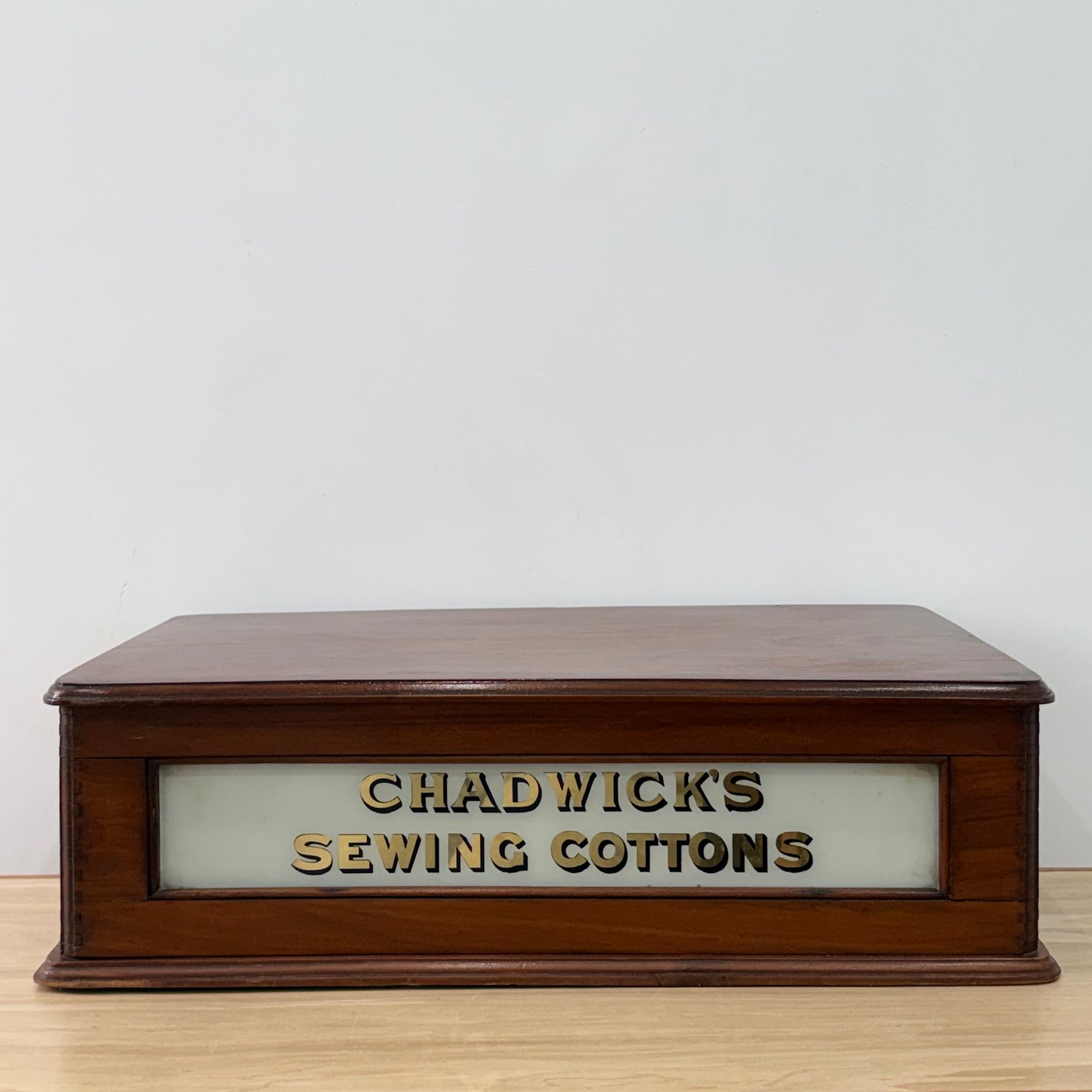 Early 20th Century Chadwick’s Sewing Cottons Shop Display Cabinet with Thread