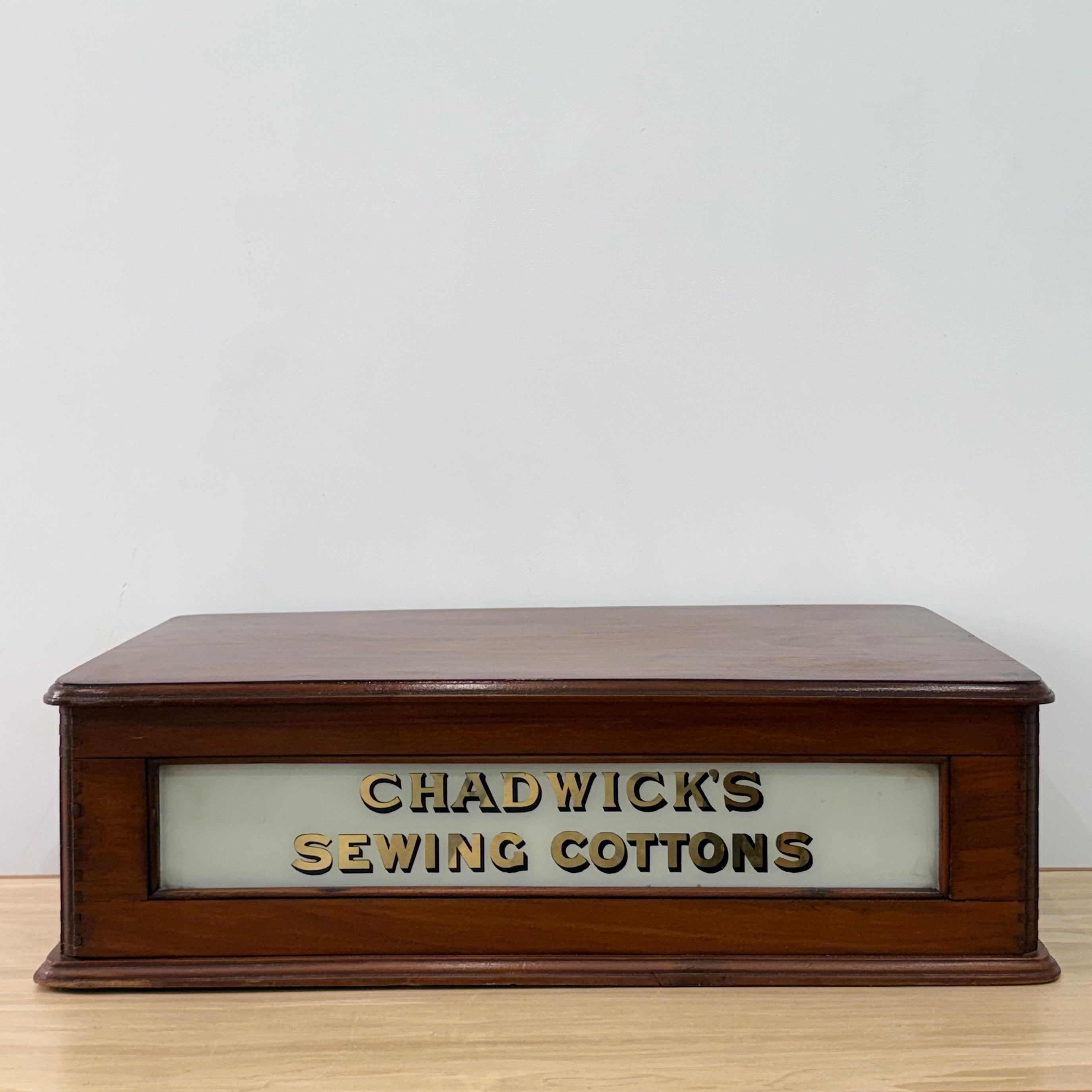 Early 20th Century Chadwick’s Sewing Cottons Shop Display Cabinet with Thread