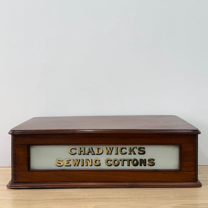 Early 20th Century Chadwick’s Sewing Cottons Shop Display Cabinet with Thread