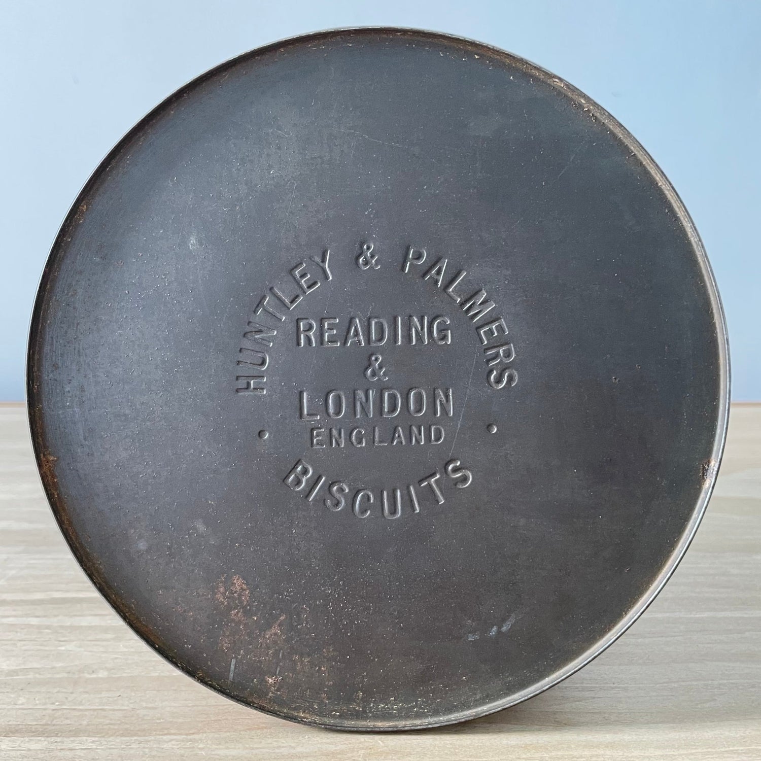 Antique Huntley &amp; Palmers Biscuit Tin – Bell-Shaped Advertising Container, Early 20th Century