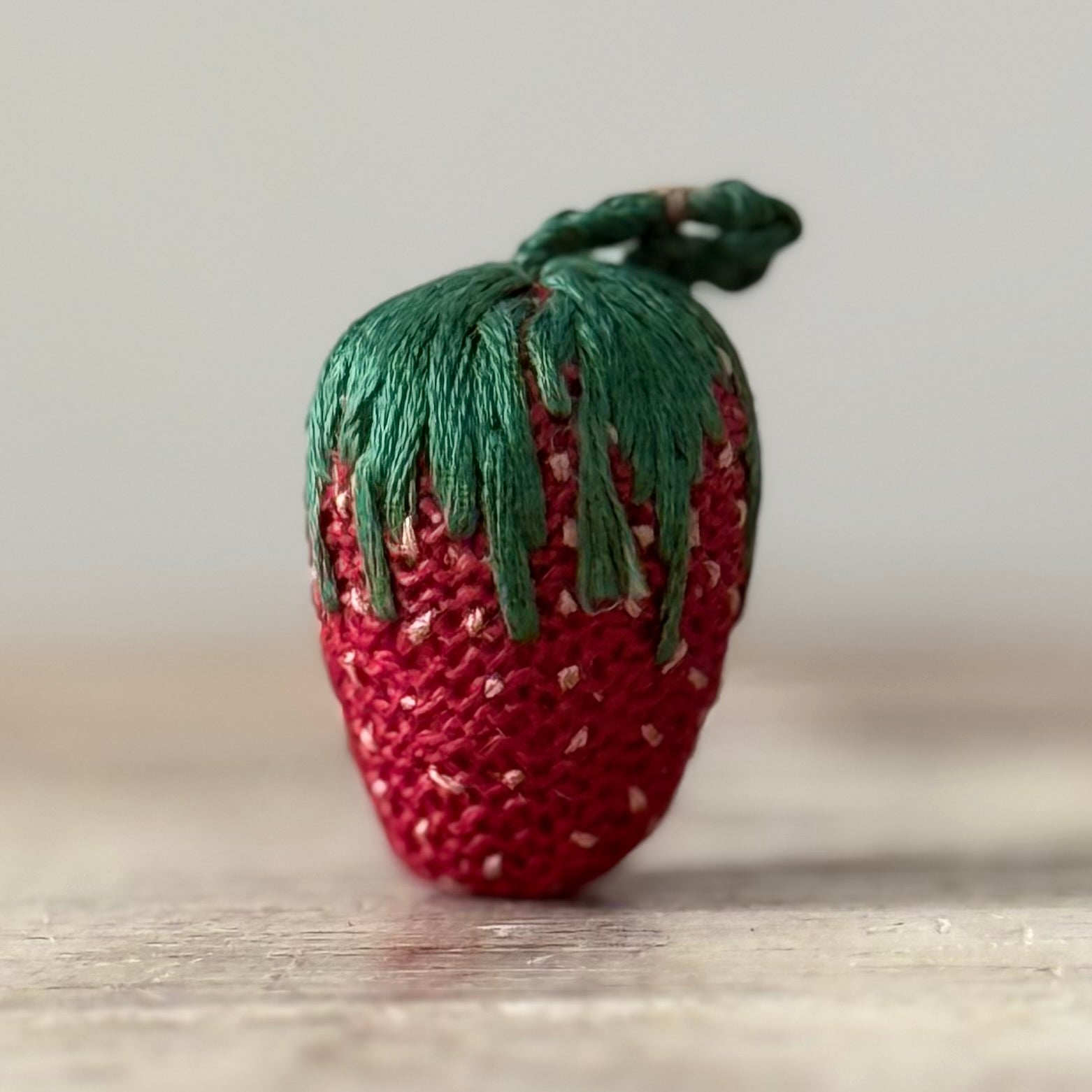 Antique Small Hand-Worked Strawberry Emery