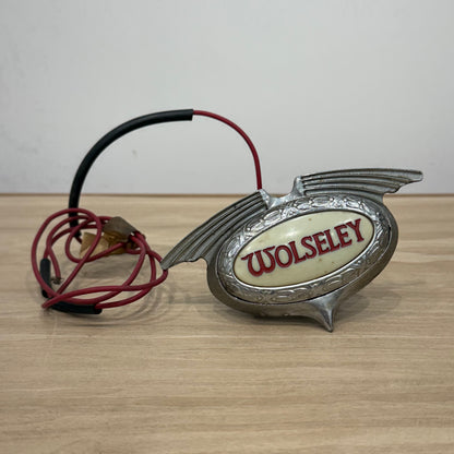 Vintage Wolseley Illuminated Car Badge Bonnet Light c.1930s