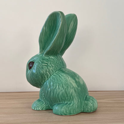 Large Sylvac Green Rabbit Model 1028 Vintage Pottery Figure 25cm