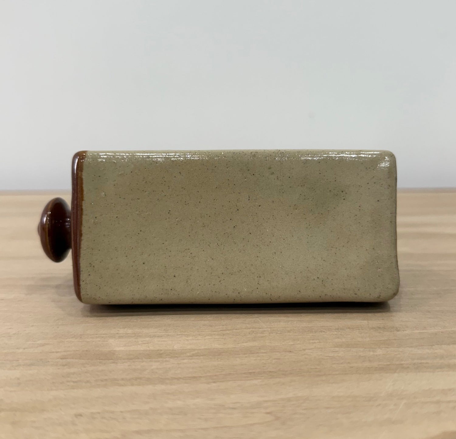 Victorian Miniature Stoneware Pig Bottle Bed Warmer c.1900