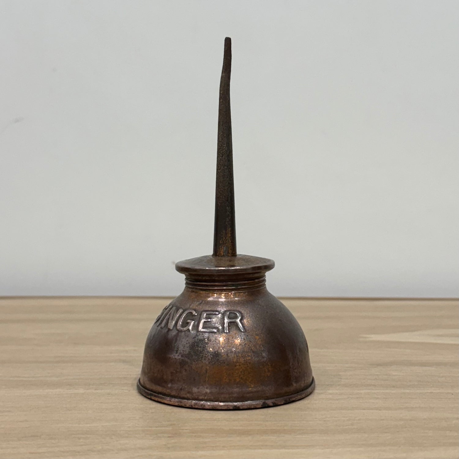 Antique Singer Industrial Sewing Machine Oil Can, Embossed, Cleaned
