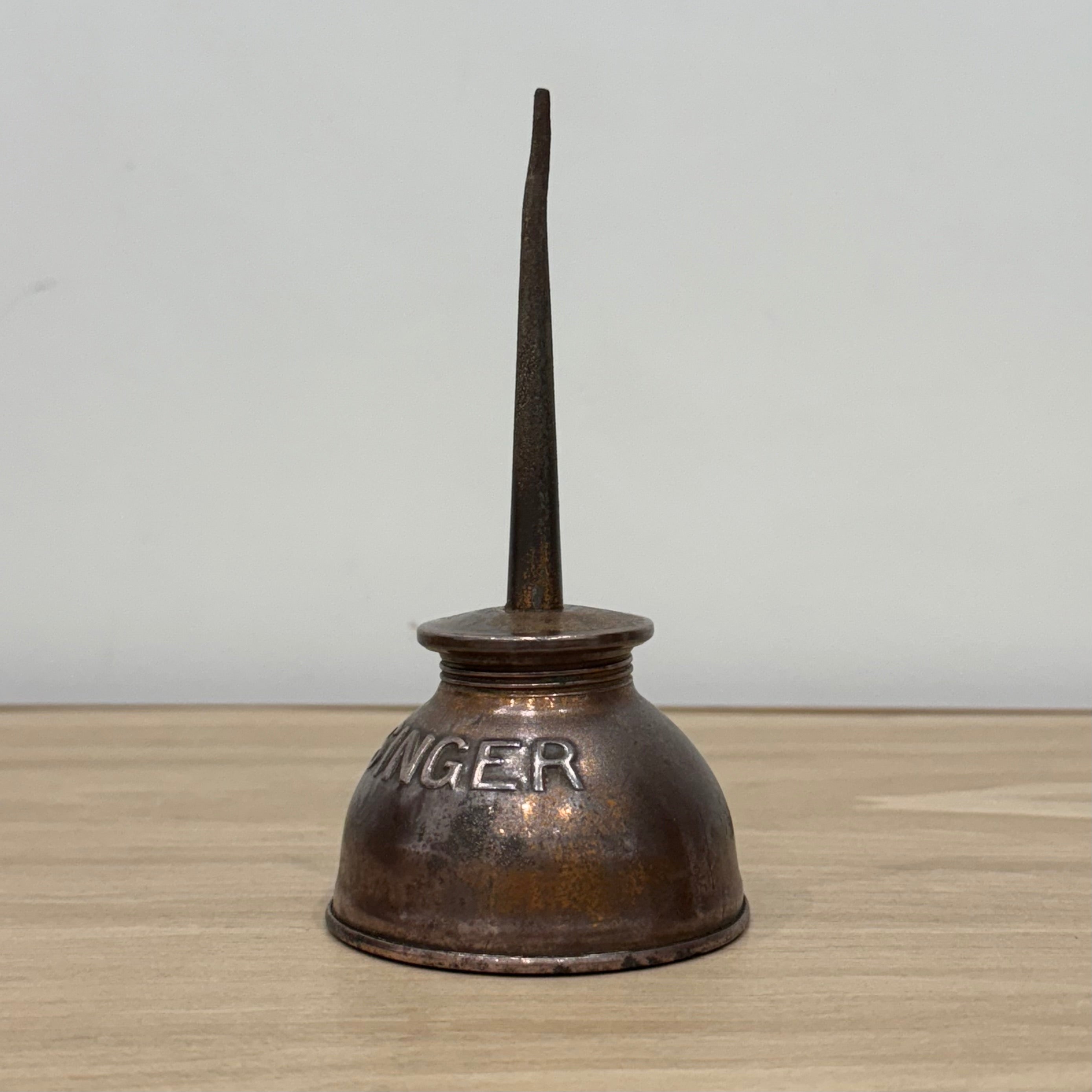 Antique Singer Industrial Sewing Machine Oil Can, Embossed, Cleaned