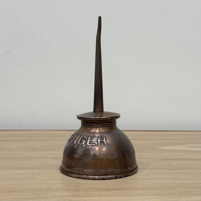 Antique Singer Industrial Sewing Machine Oil Can, Embossed, Cleaned