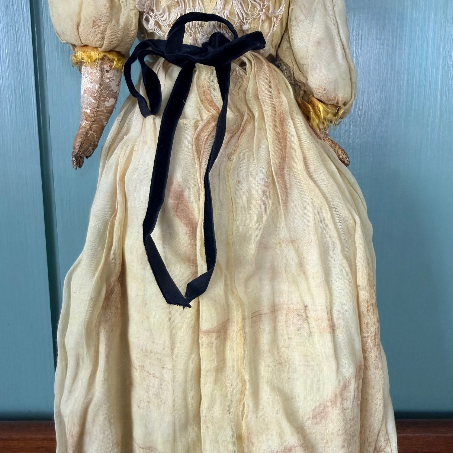 Antique Victorian Wax Over Composition Shoulder Head Doll c.1880