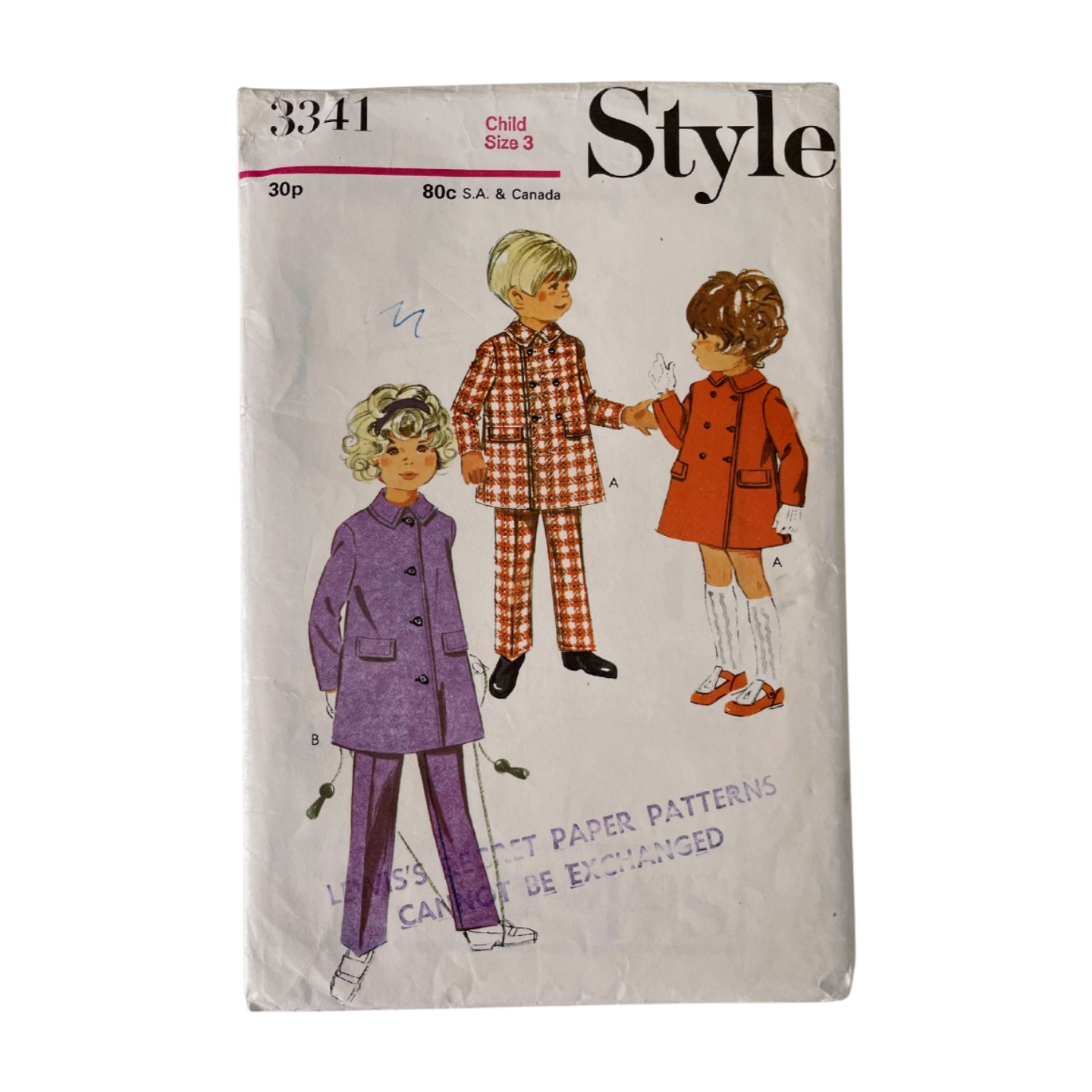 Style 3341 Childs Size 3 Coat