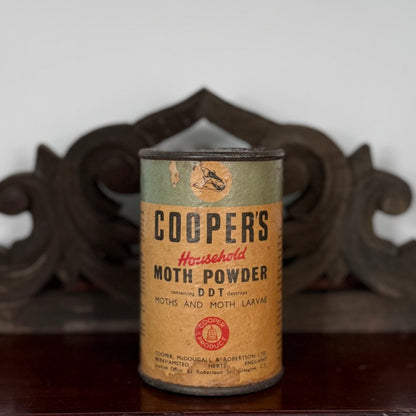 Vintage Cooper’s Moth Powder DDT Tin Empty Advertising Collectable