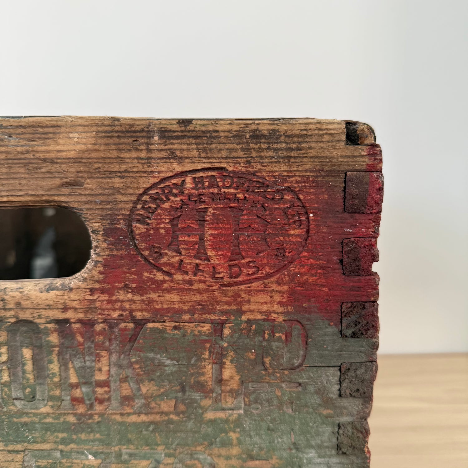 George Monk Ltd Wooden Trade Crate Tripe Dressing Blackburn c1920