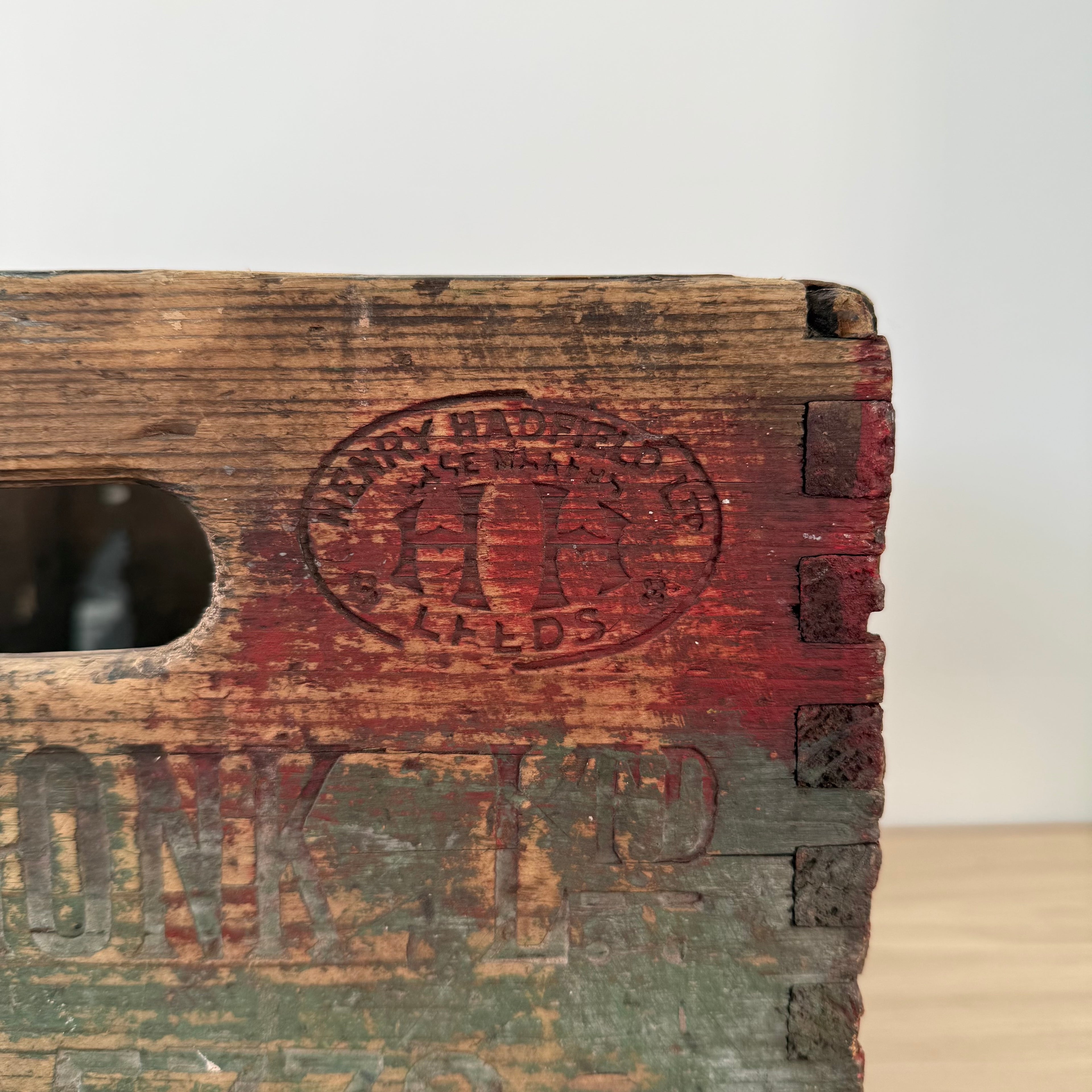 George Monk Ltd Wooden Trade Crate Tripe Dressing Blackburn c1920