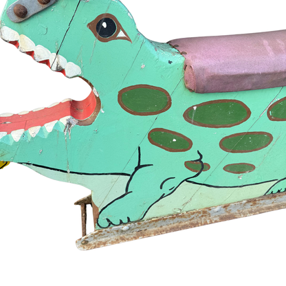 Early Painted Fairground Crocodile Seat Folk Art c.1900-1930
