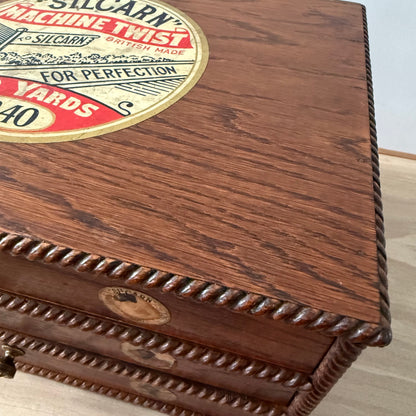 Rare Pre-War SILCARN Machine Twist British Haberdashery Shop Cabinet c.1930