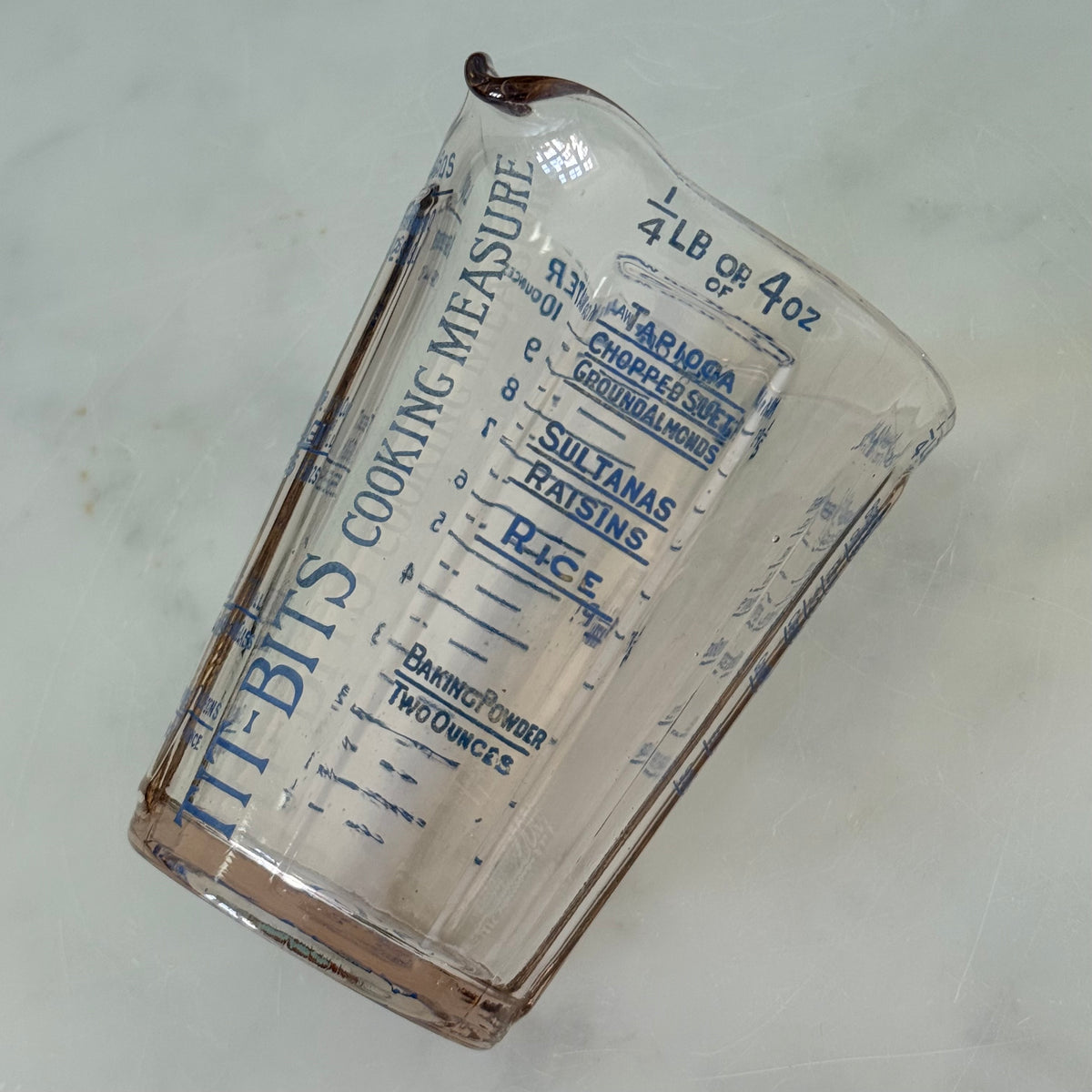 Antique Tit-Bits Do-Well Glass Cooking Measure – c.1920s