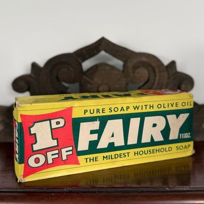 Vintage Fairy Household Soap Unopened 1p Off Advertising Packet