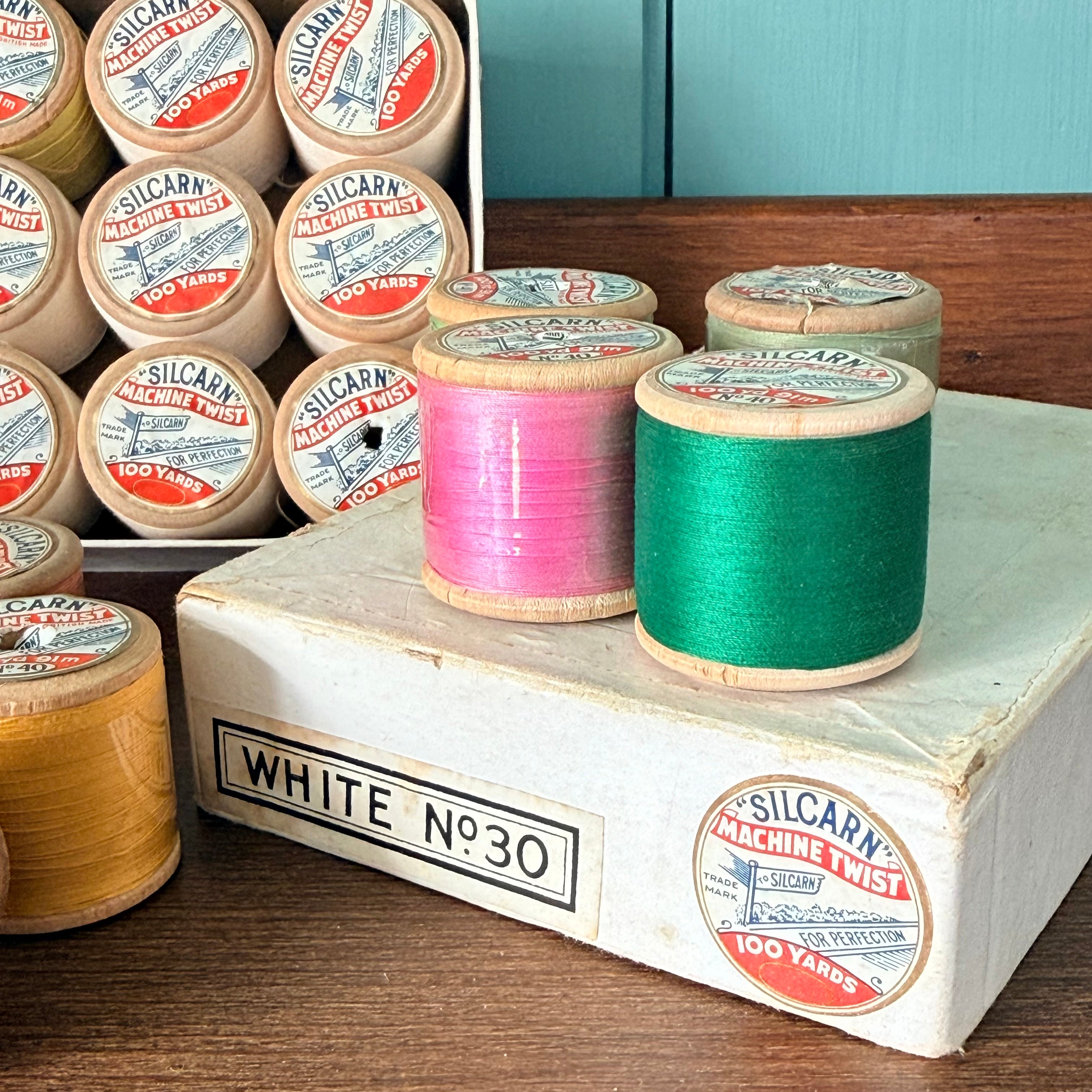 Vintage Silcarn Machine Twist Cotton Reels Boxed Job Lot