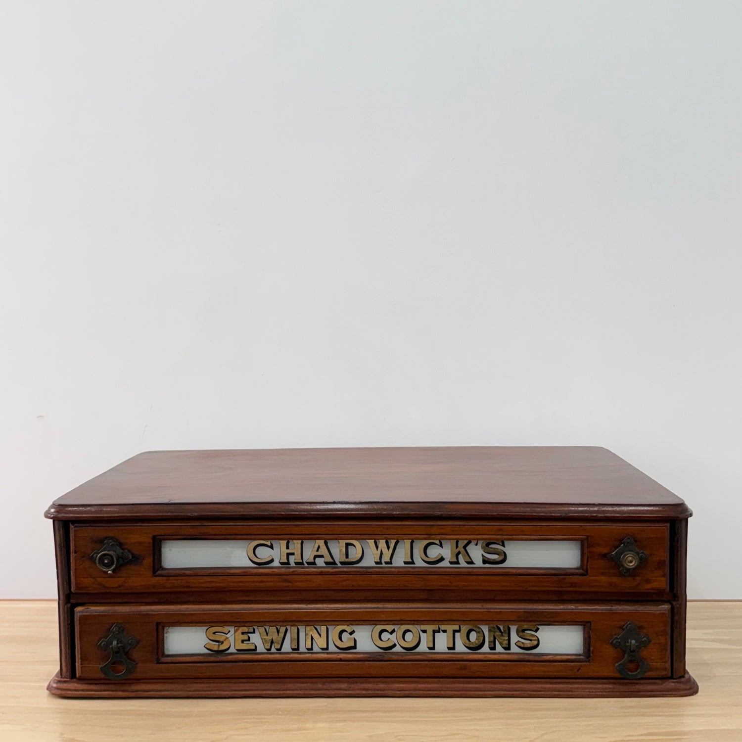Early 20th Century Chadwick’s Sewing Cottons Shop Display Cabinet with Thread