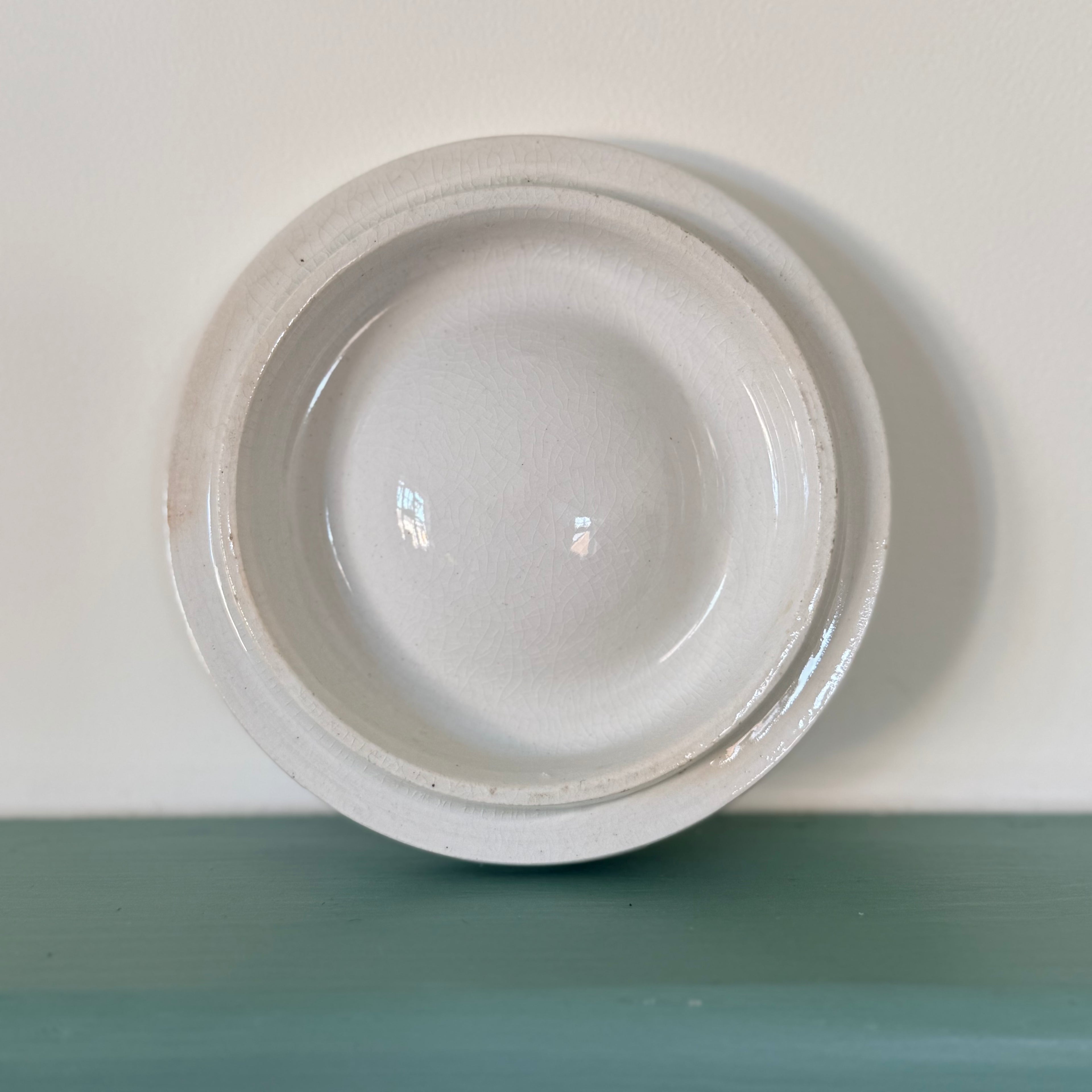 Late Victorian White Ironstone Tapioca Storage Jar