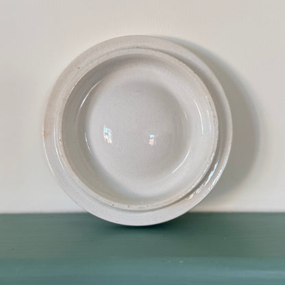 Late Victorian White Ironstone Tapioca Storage Jar
