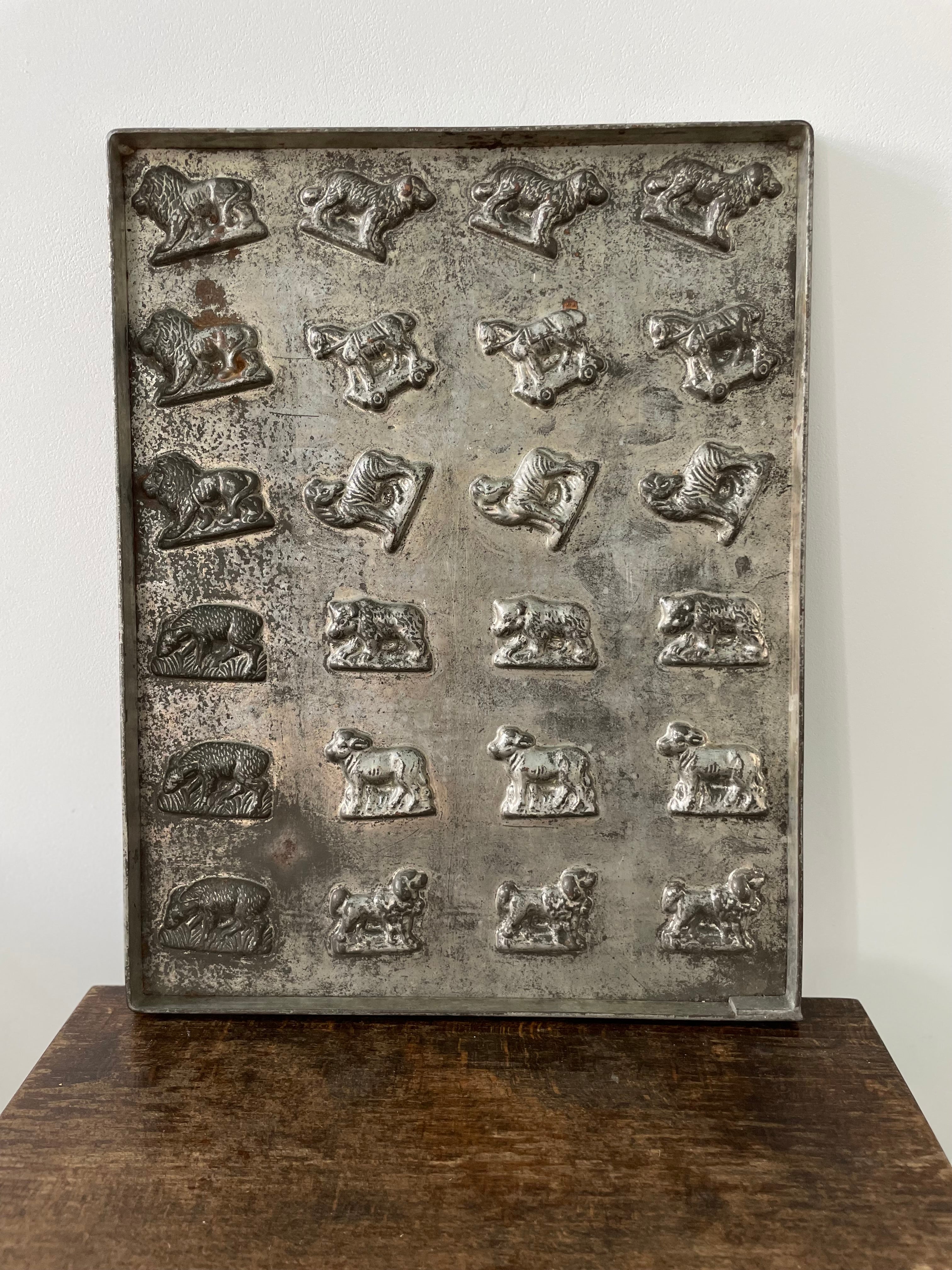 Antique Anton Reiche Chocolate Mould Tray with Animals – c.1920s