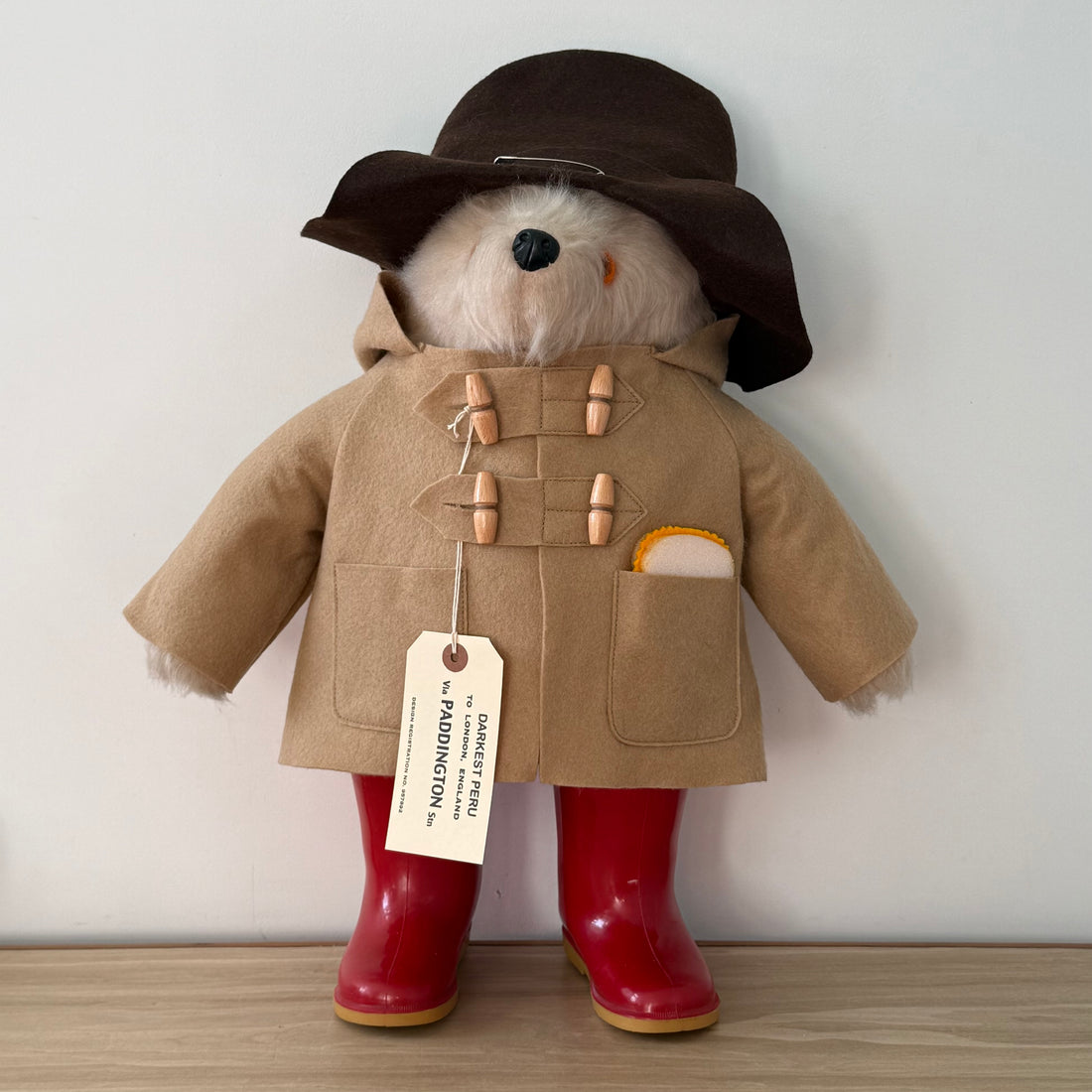 Vintage Gabrielle Designs Paddington Bear 46cm 1970s England Label