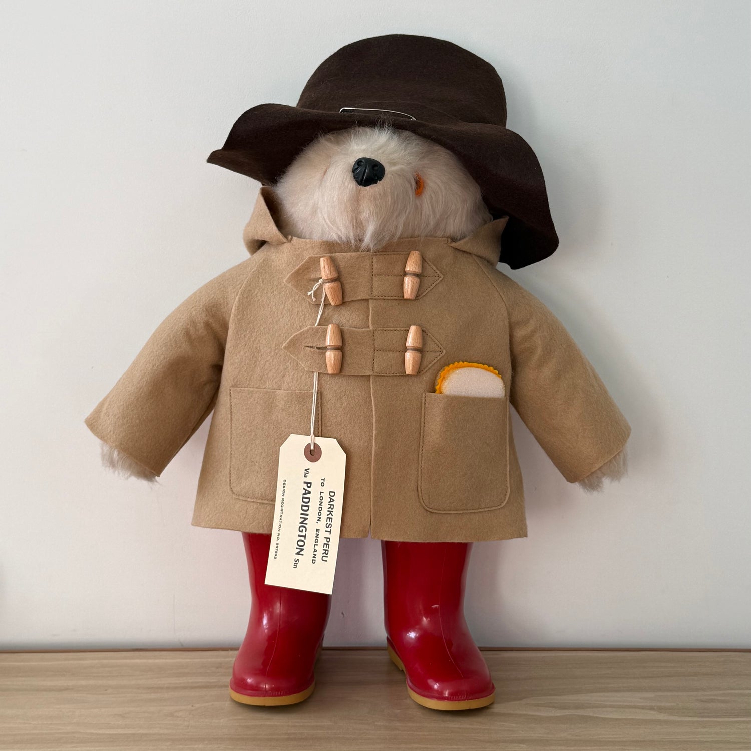 Vintage Gabrielle Designs Paddington Bear 46cm 1970s England Label