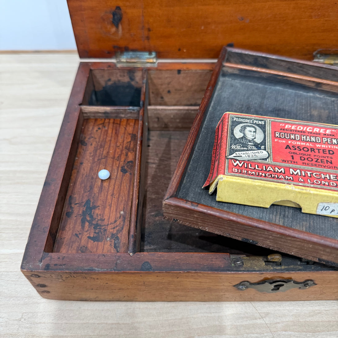 Victorian Mahogany Artist’s Drawing Box with Original Patina