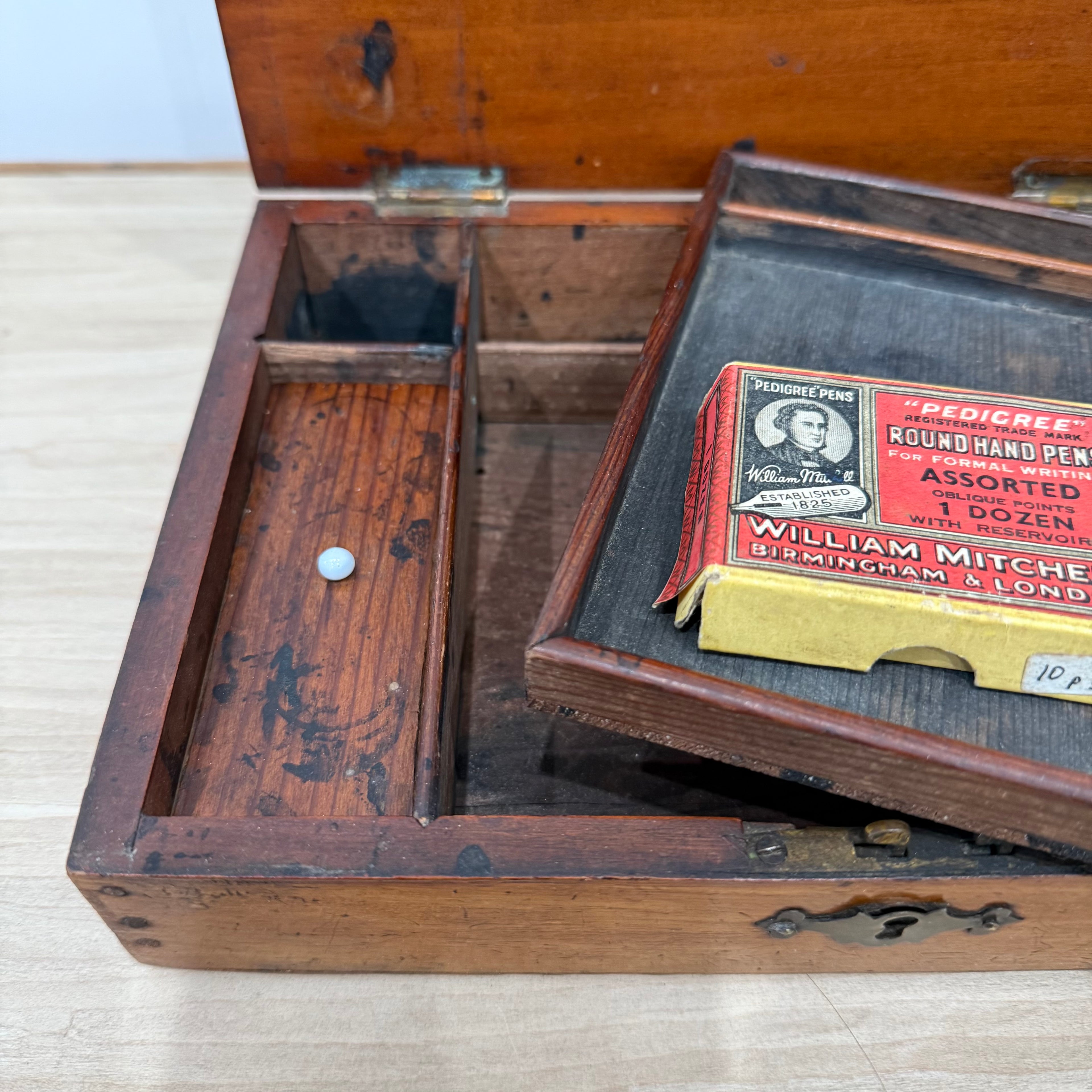 Victorian Mahogany Artist’s Drawing Box with Original Patina