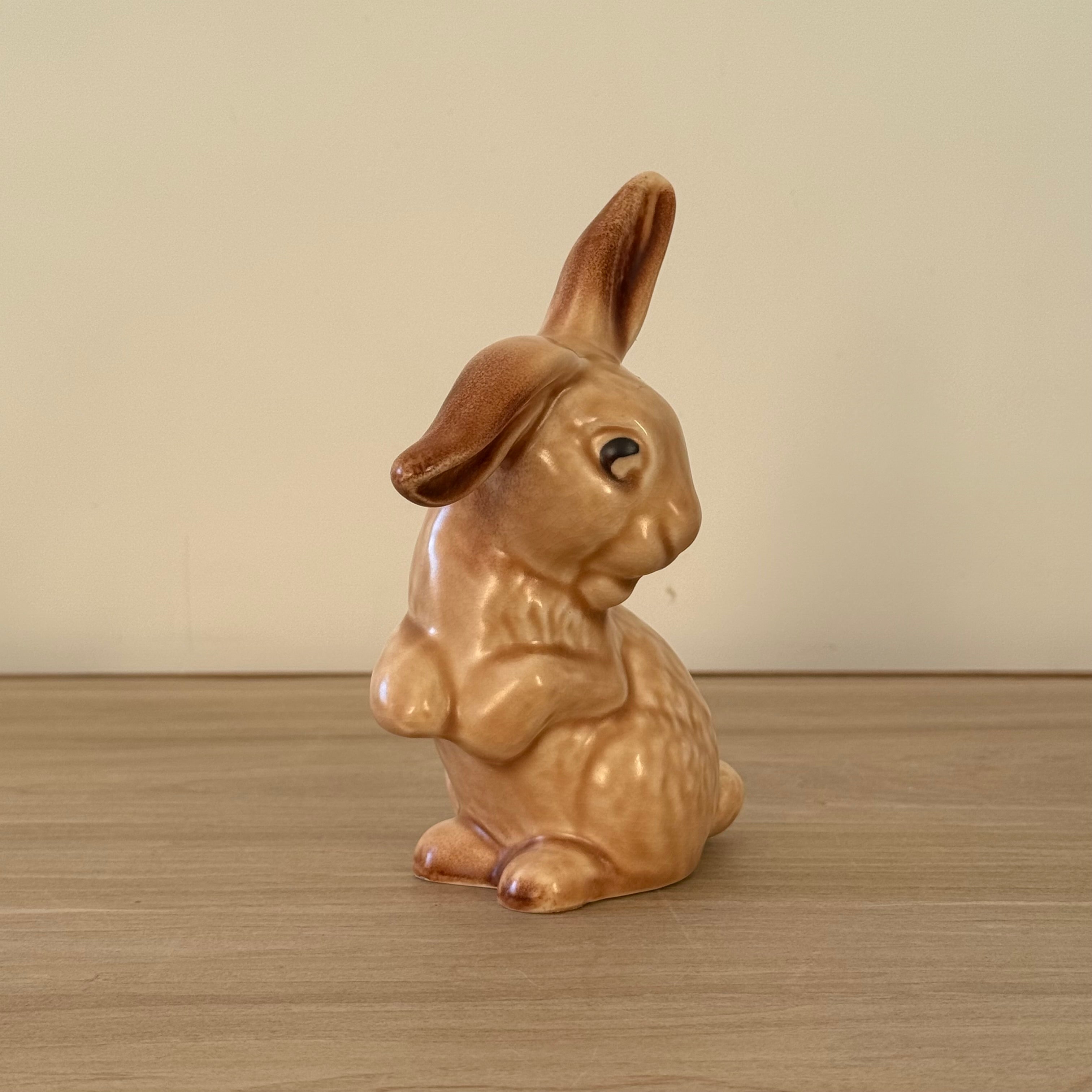 Vintage Sylvac Brown Rabbit Figure Standing Upright