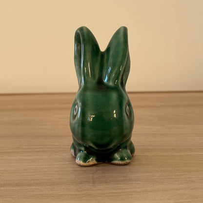 Vintage Denby Bourne Green Rabbit Stoneware Figurine England 8cm