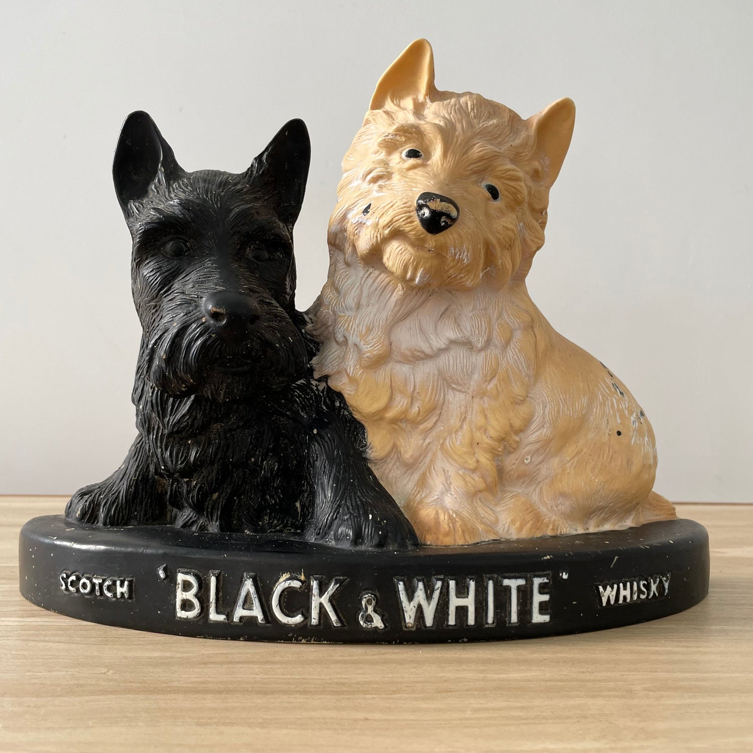 Vintage Black &amp; White Scotch Whisky Advertising Display