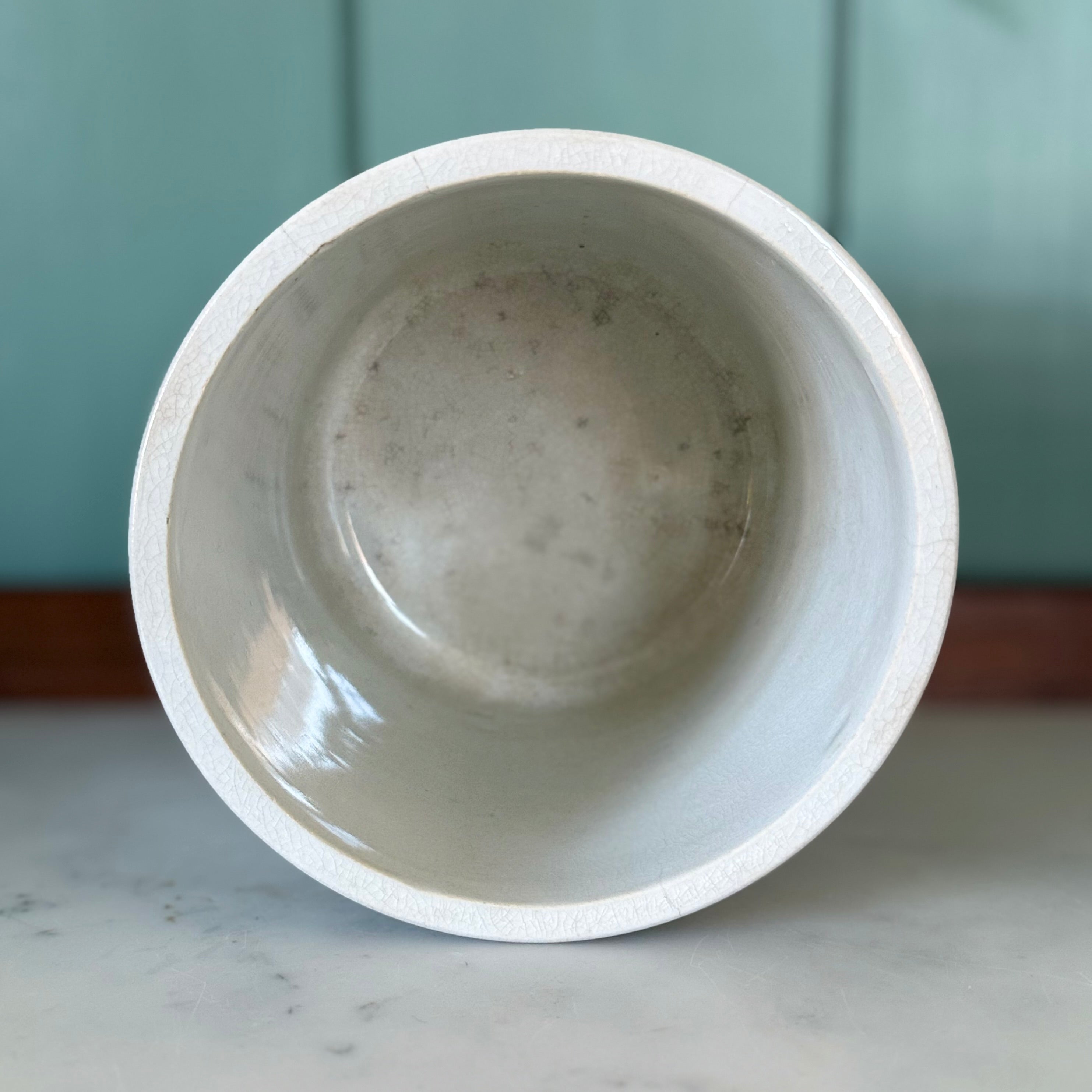 Late Victorian White Ironstone Tapioca Storage Jar