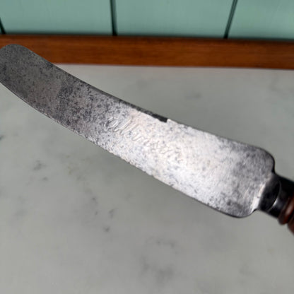 Antique Allinson Bread Knife Carved Treen Handle