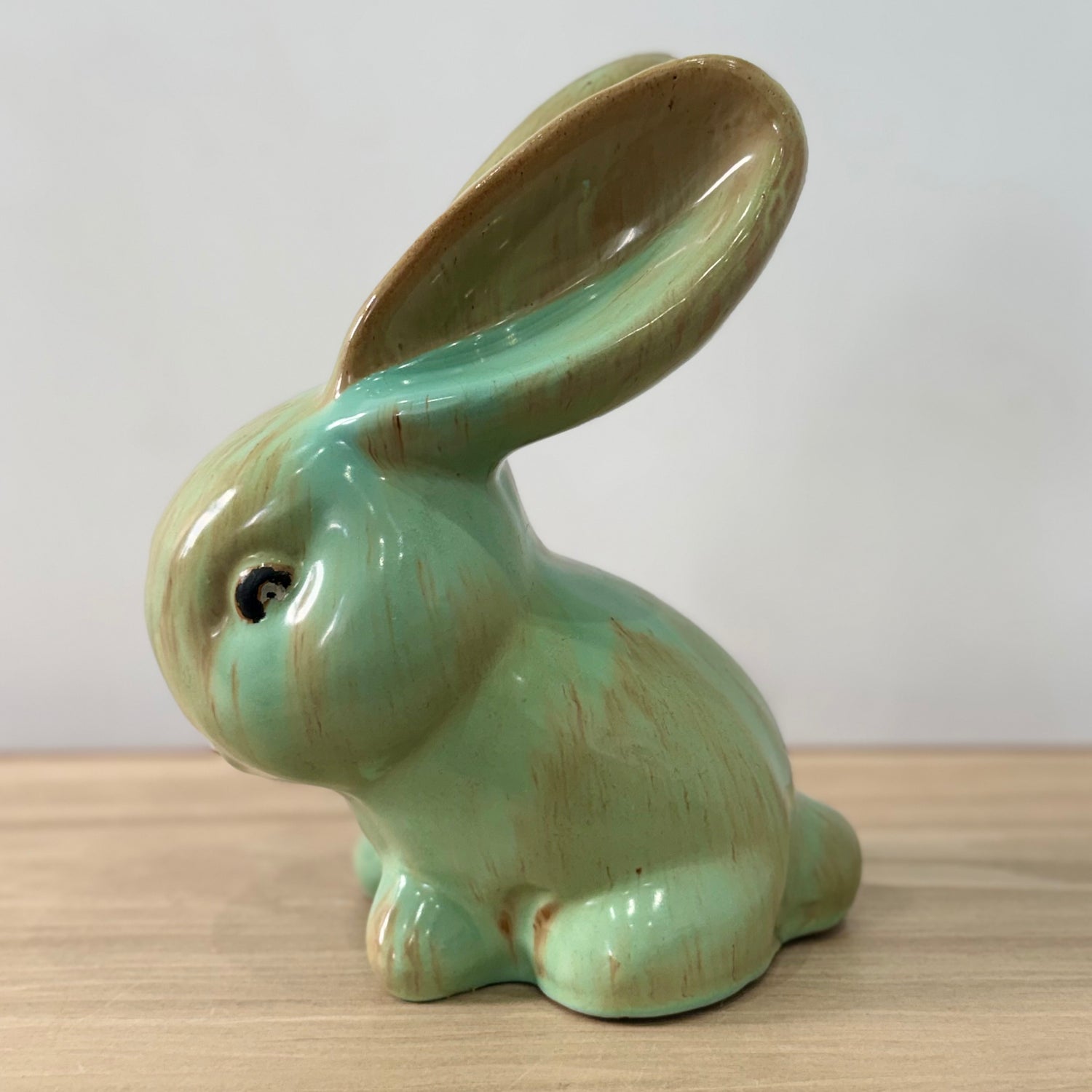 Extra Large Vintage Green Pottery Rabbit Denby SylvaC Style Mid Century