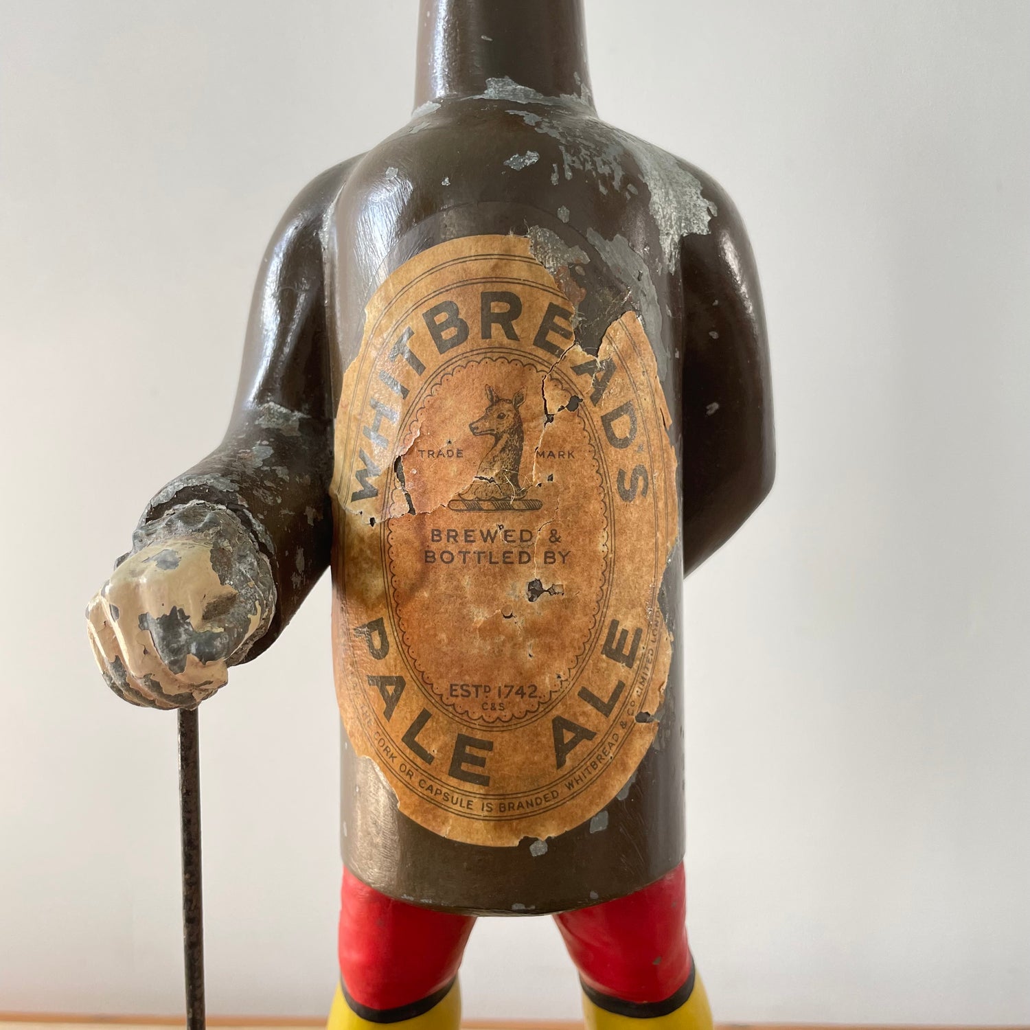 Antique Whitbread’s Pale Ale Toby Advertising Figure – Cast Metal Pub Display c.1930s