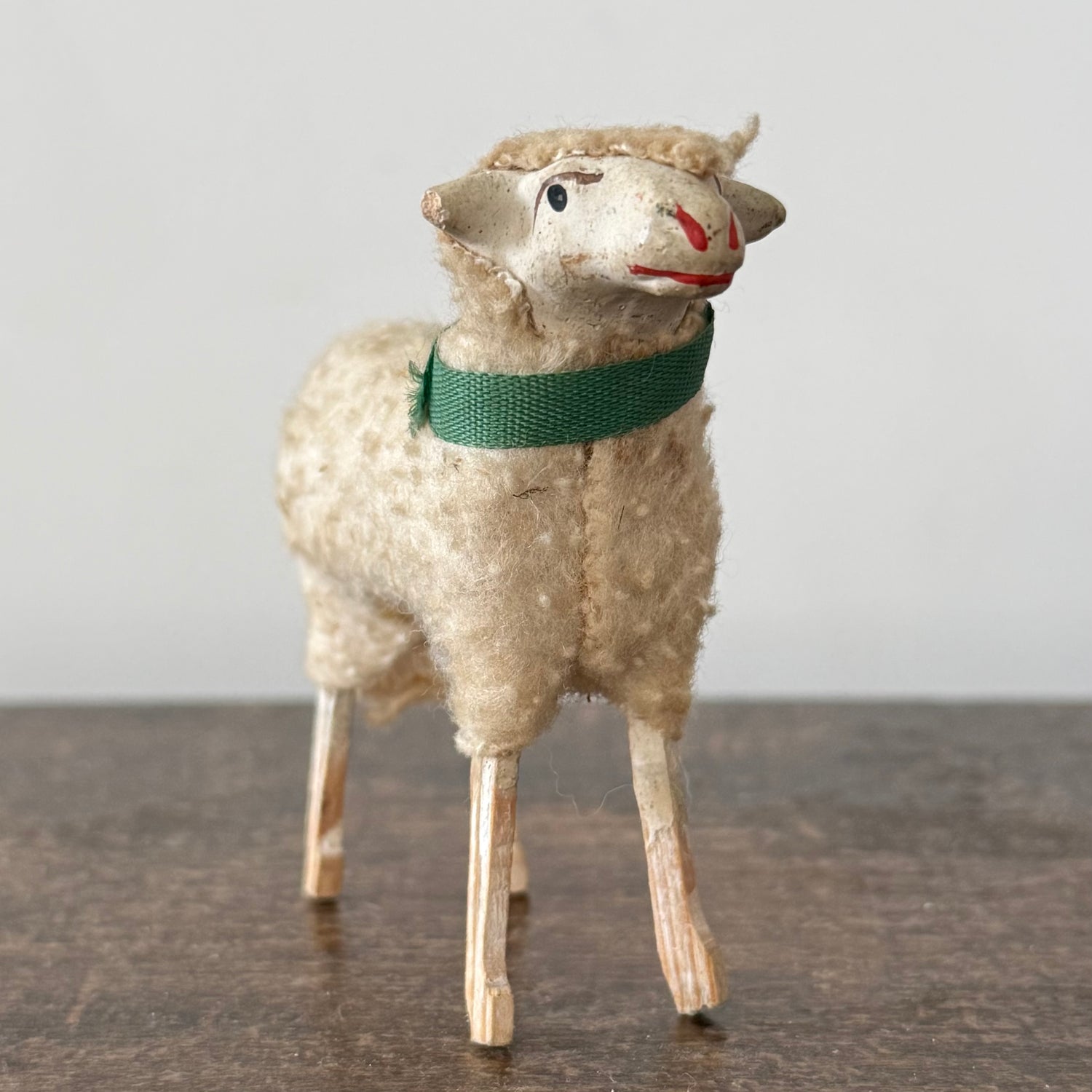 Antique German Putz Sheep Set Erzgebirge Nativity Figures c1920
