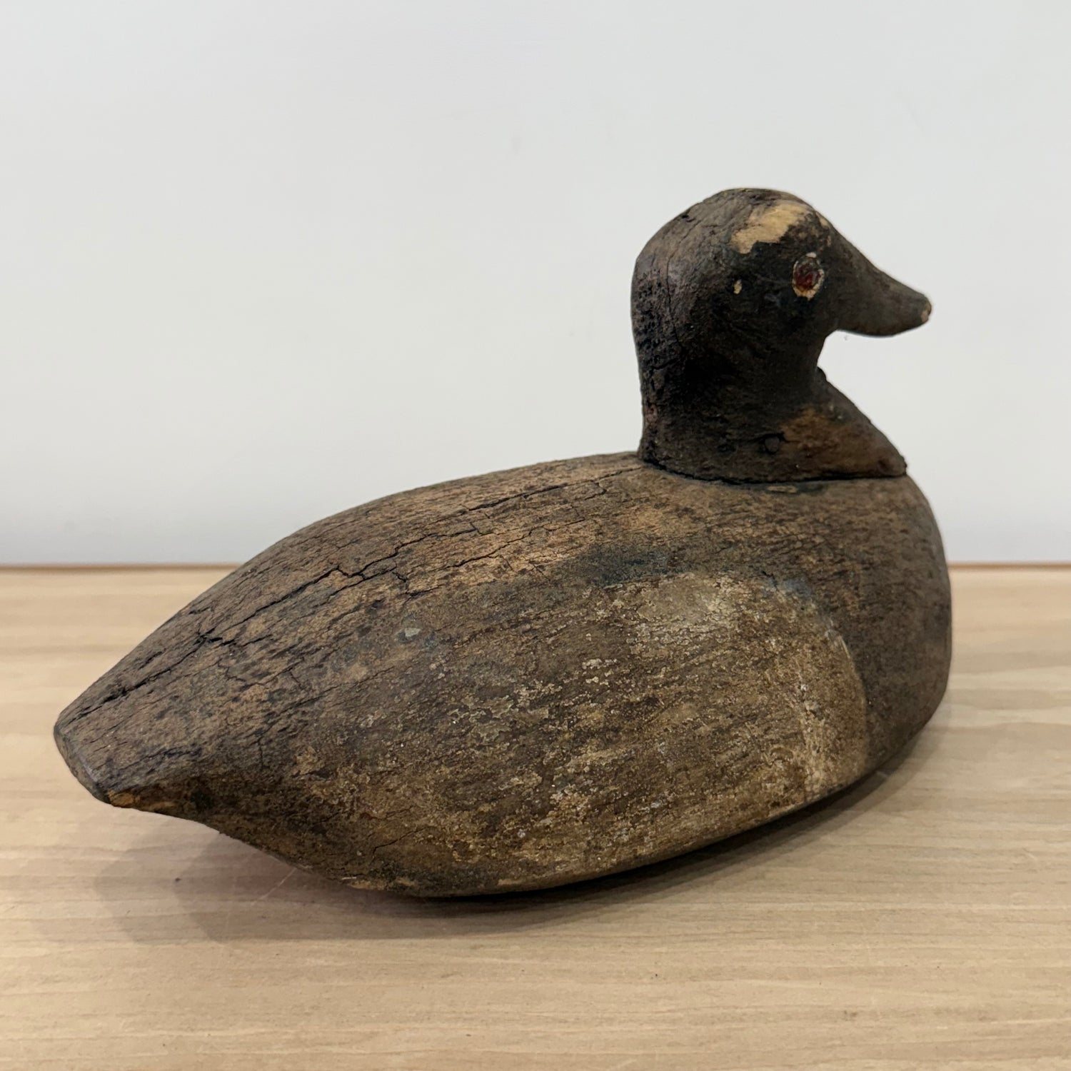 Primitive Wooden Duck Decoy Folk Art Hand Carved British Sculpture