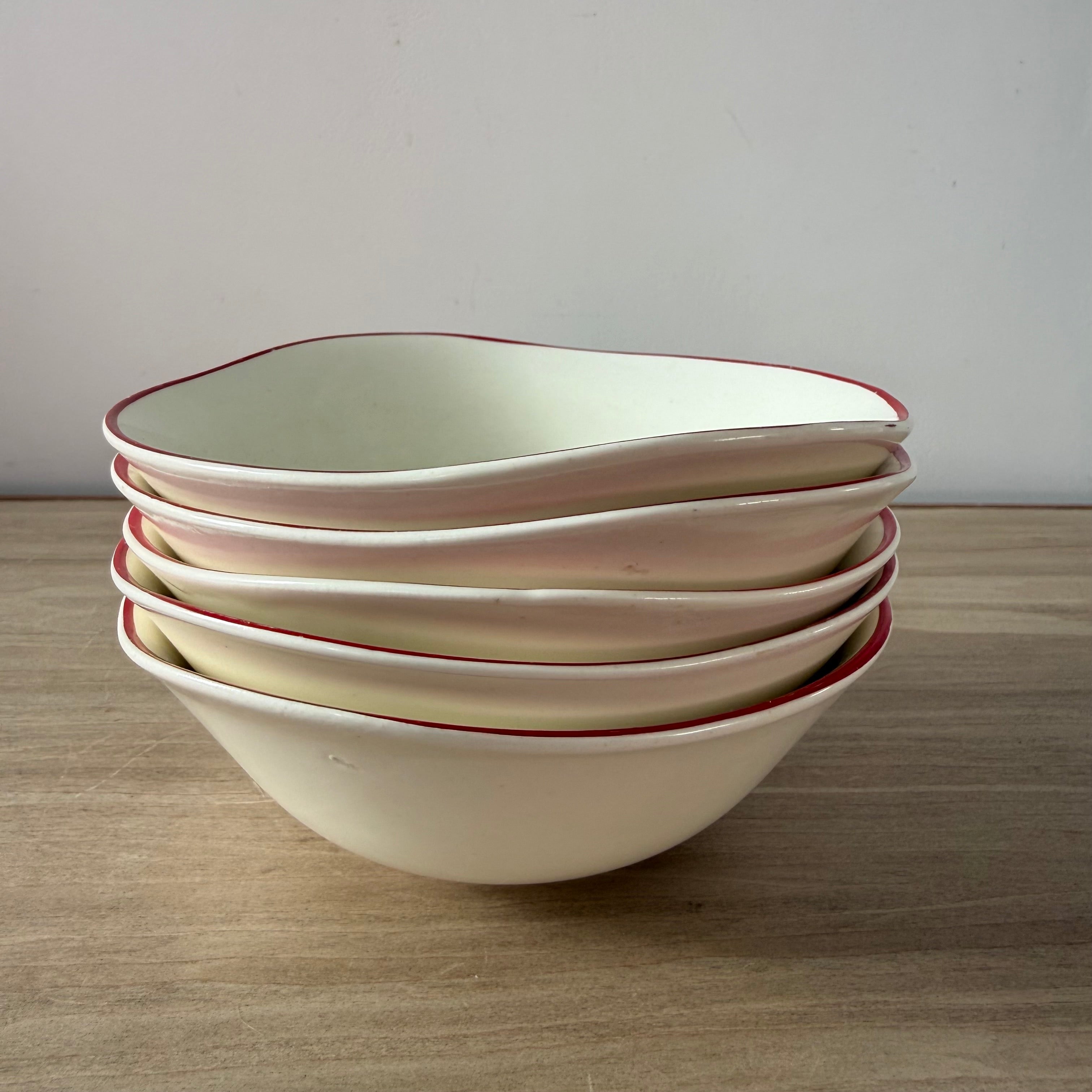 5 Crown Devon Stockholm Leaping Deer Dessert Bowls 1950s