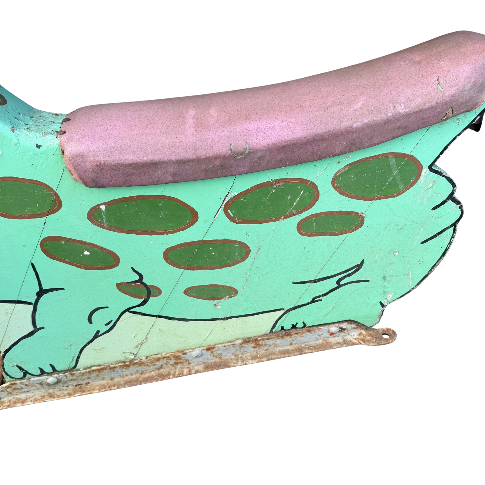 Early Painted Fairground Crocodile Seat Folk Art c.1900-1930
