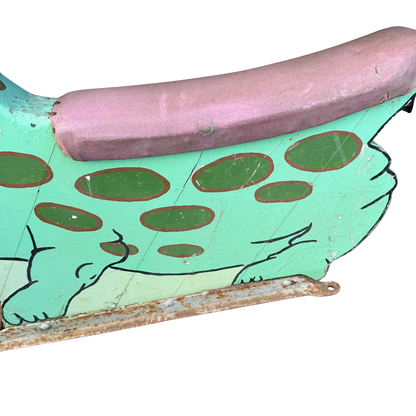Early Painted Fairground Crocodile Seat Folk Art c.1900-1930