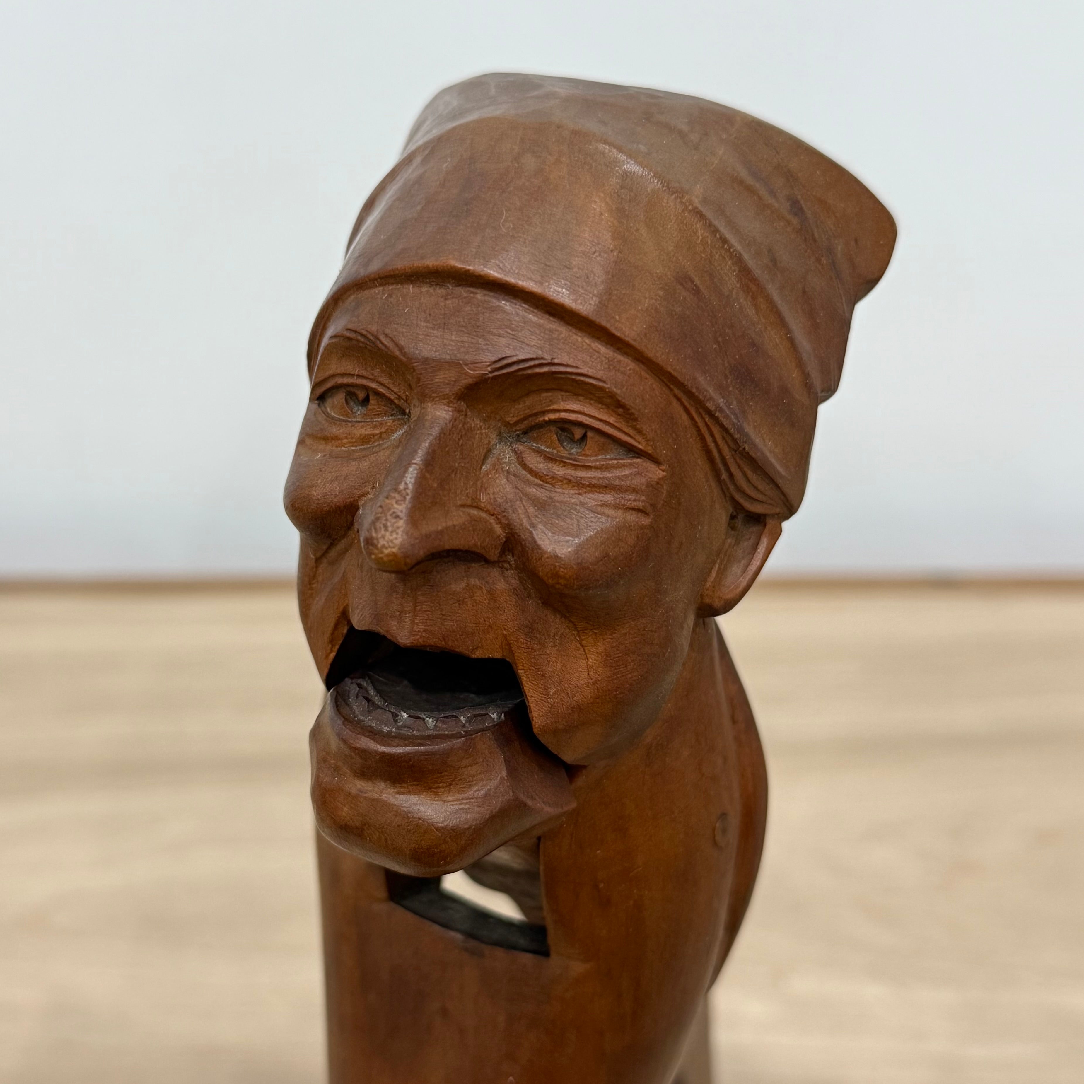 Hand Carved Wooden Figural Nutcracker Folk Art